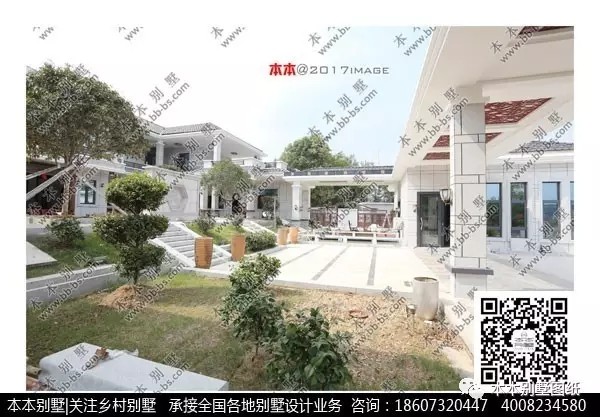 湖南带堂屋四合院经典合院设计农村四合院别墅设计本本别墅