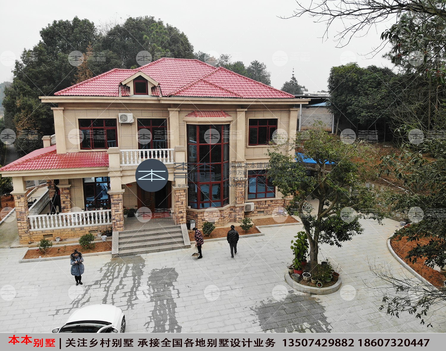 农村自建房二层别墅设计带实景